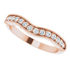 14K Rose Gold 1/4 CTW Natural Diamond Matching Band