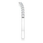 14K White Gold 1/4 CTW Natural Diamond French-Set Matching Band