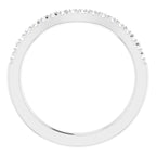 14K White Gold 1/4 CTW Natural Diamond French-Set Matching Band