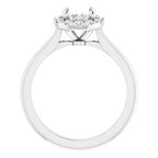 14K White Gold Round 1/6 CTW Diamond Semi-Set French-Set Engagement Ring