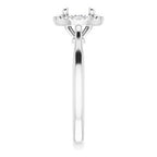 14K White Gold Round 1/6 CTW Diamond Semi-Set French-Set Engagement Ring
