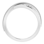 14K White Gold 1/5 CTW Natural Diamond Criss-Cross Ring