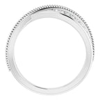 14K White Gold 1/5 CTW Lab-Grown Diamond Criss-Cross Ring