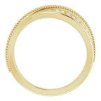 14K Yellow Gold 1/5 CTW Natural Diamond Criss-Cross Ring
