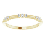 14K Yellow Gold 1/10 CTW Natural Diamond Stackable Ring