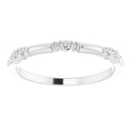 14K White Gold 1/10 CTW Natural Diamond Stackable Ring