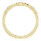 14K Yellow Gold 1/8 CTW Lab-Grown Diamond Stackable Ring