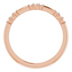 14K Rose Gold 1/8 CTW Lab-Grown Diamond Stackable Ring