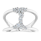 14K White Gold 3/8 CTW Lab-Grown Diamond Negative Space Ring