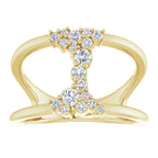 14K Yellow Gold 3/8 CTW Lab-Grown Diamond Negative Space Ring