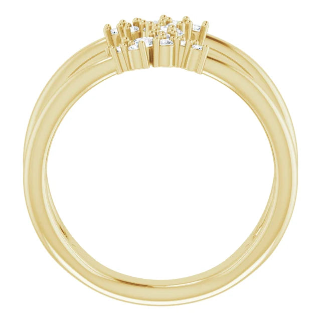 14K Yellow Gold 3/8 CTW Lab-Grown Diamond Negative Space Ring