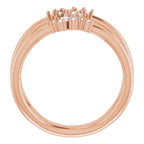 14K Rose Gold 1/3 CTW Diamond Negative Space Ring