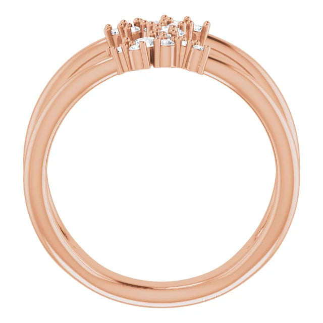 14K Rose Gold 3/8 CTW Lab-Grown Diamond Negative Space Ring