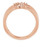 14K Rose Gold 1/3 CTW Diamond Negative Space Ring