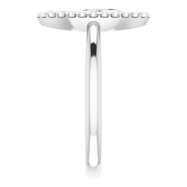 14K White Gold Miraculous Medal Ring
