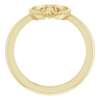 14K Yellow Gold Miraculous Medal Ring