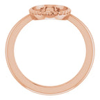 14K Rose Gold Miraculous Medal Ring