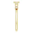 14K Yellow Gold .06 CTW Natural Diamond Stackable Cross Ring