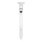 14K White Gold .06 CTW Natural Diamond Stackable Cross Ring