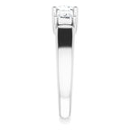 Sterling Silver Imitation White Cubic Zirconia Three-Stone Ring