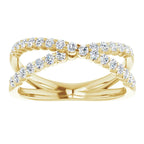 14K Yellow Gold 1/2 CTW Natural Diamond Criss-Cross Ring