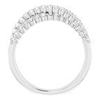 14K White Gold 1/2 CTW Natural Diamond Criss-Cross Ring