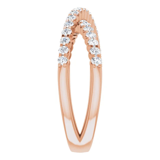 14K Rose Gold 1/2 CTW Natural Diamond Criss-Cross Ring