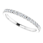 14K White Gold 1/3 CTW Natural Diamond Matching Band