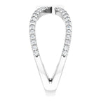 14K White Gold 1/5 CTW Natural Diamond French-Set Cross Ring