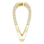 14K Yellow Gold 1/5 CTW Natural Diamond French-Set Cross Ring