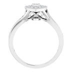 Sterling Silver Imitation White Cubic Zirconia Criss Cross Heart Ring
