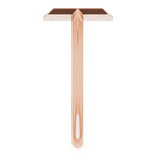 14K Rose Gold Negative Space Cross Ring
