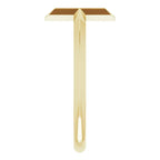 14K Yellow Gold Negative Space Cross Ring