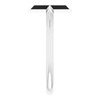 14K White Gold Negative Space Cross Ring
