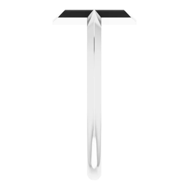 14K White Gold Negative Space Cross Ring