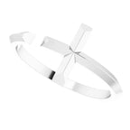 14K White Gold Negative Space Cross Ring