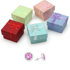 10k White Gold Plated 2 Ct Round Created Tourmaline CZ Halo Stud Earrings