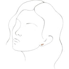 14K Rose Gold Accented Angel Wing Earring Mounting