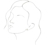 14K Yellow Gold .06 CTW Natural Diamond Cross Earrings