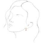 14K Rose Gold Initial K Hinged Huggie Earring
