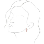 14K Rose Gold Initial J Hinged Huggie Earring