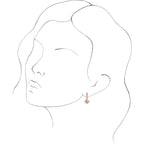 14K Rose Gold Initial M Hinged Huggie Earring