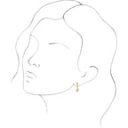 14K Yellow Gold Initial X Hinged Huggie Earring
