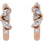 14K Rose Gold 1/5 CTW Natural Diamond Huggie Earrings