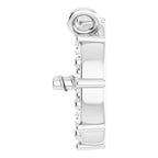 14K White Gold .03 CTW Natural Diamond Semi-Set Halo-Style Necklace Center for 4-4.5 mm Pearl