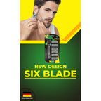 XMicro Shaving Razors, 1 Razor, 7 Blade Refills German Stainless Steel, Lubricated with Vitamin E & Aloe Version X Men|Women