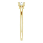 14K Yellow Gold 3 mm Natural Diamond Ring