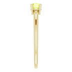 14K Yellow Gold 3 mm Natural Peridot Ring