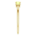 14K Yellow Gold 4 mm Natural Peridot Ring