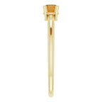 14K Yellow Gold 4 mm Natural Citrine Ring